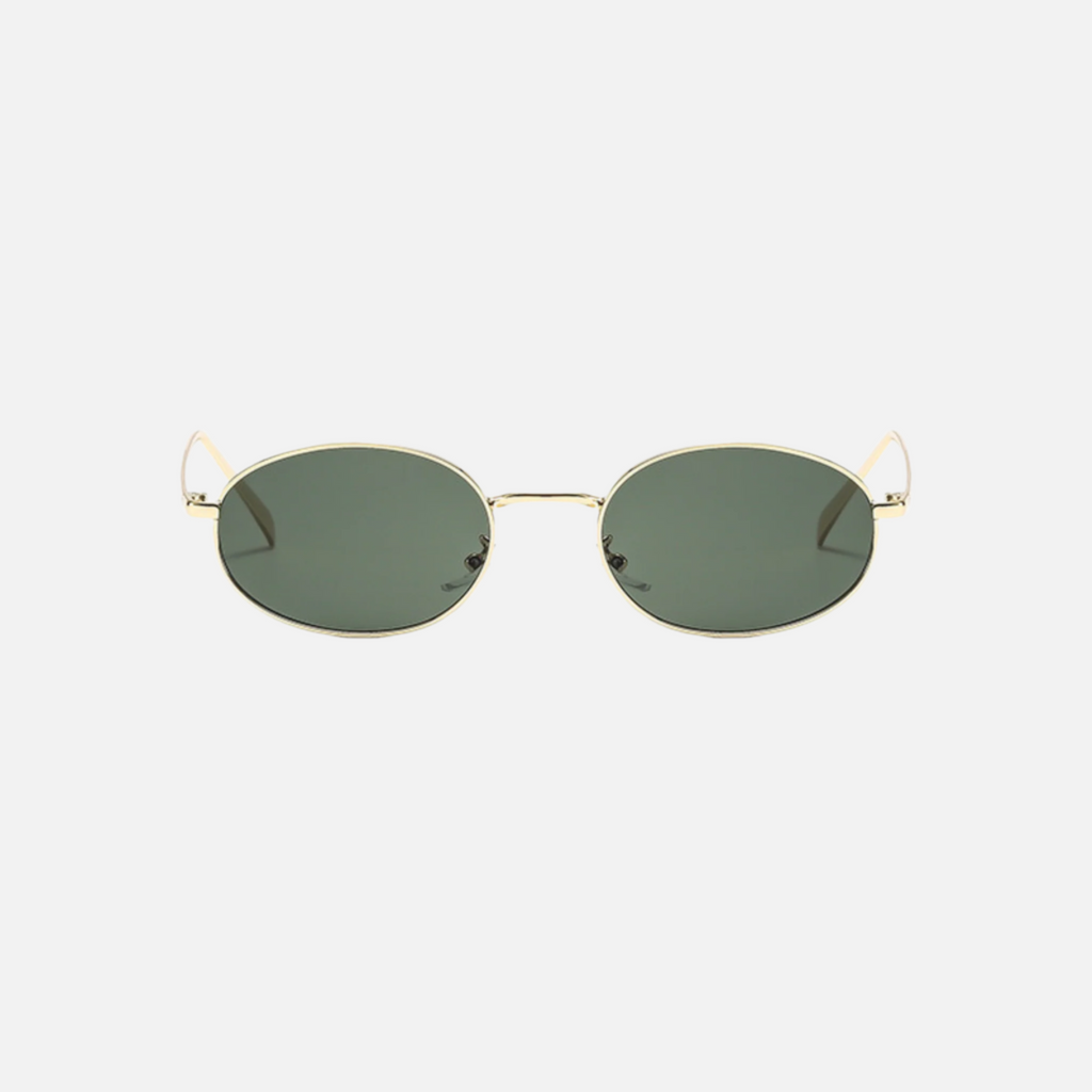 "Chloe sunglasses gold sage metal slim frame by Beyond Stranger"